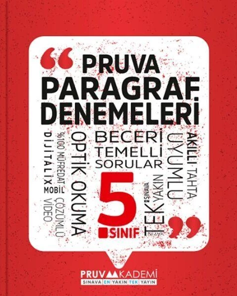 5. Sınıf Paragraf Denemeleri Pruva Akademi ürün görseli 1