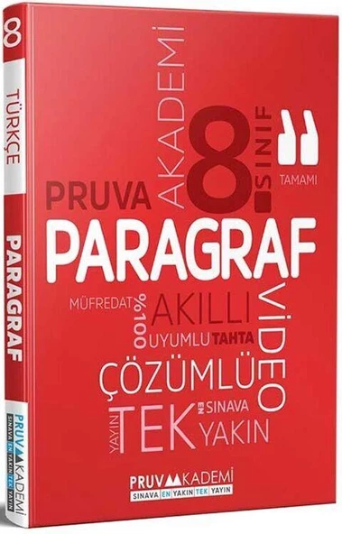 8. Sınıf Paragraf Soru Bankası Pruva Akademi ürün görseli 1