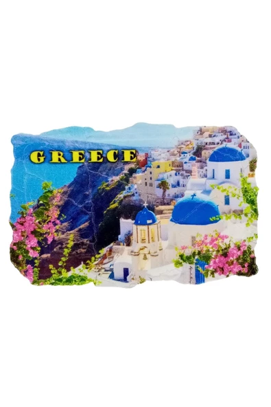Yunanistan Temalı Fresco Magnet - Resim 3