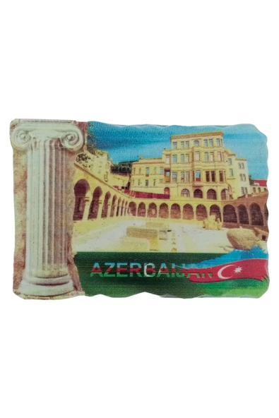 Azerbaycan Temalı Sütun Magnet - Resim 3