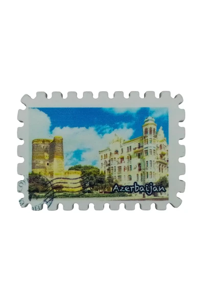 Azerbaycan Temalı Pul Magnet - Resim 3