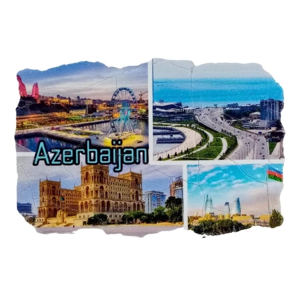 Azerbaycan Temalı Fresco Magnet ürün görseli 1