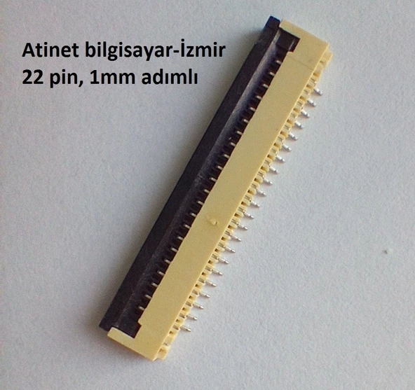 22 Pin 1Mm Adımlı Flex Soketi Flex Ffc Konnektörü Alt kontak 22-1-Alt ürün görseli 1