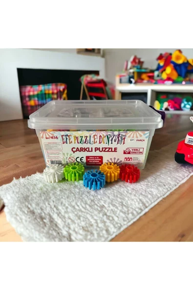 Efe Kutulu, Çark Puzzle - 60 Parça Eğitici ve Eğlendirici Zeka Blokları ürün görseli 1