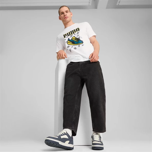 Puma Graphics Tee Beyaz Erkek Tişört - 683209 02 - Resim 3