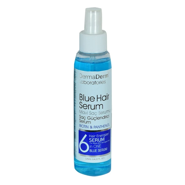 Mavi Saç Serumu Saç Güçlendirici Serum (Biotin Panthenol Vitamin E-Keratin) 125 ML ürün görseli 1
