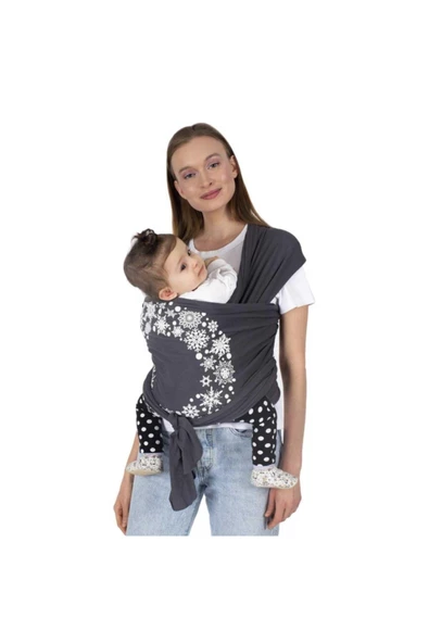 Sevi Bebe Bebek Taşıma Şalı Gri ürün görseli 1