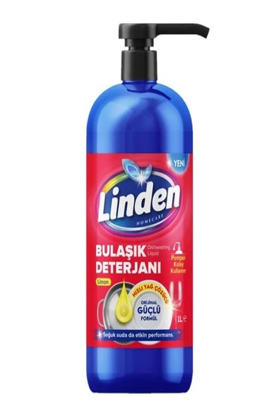 Linden Bulaşık Deterjanı Limon 1000 ml - Pompalı ürün görseli 1