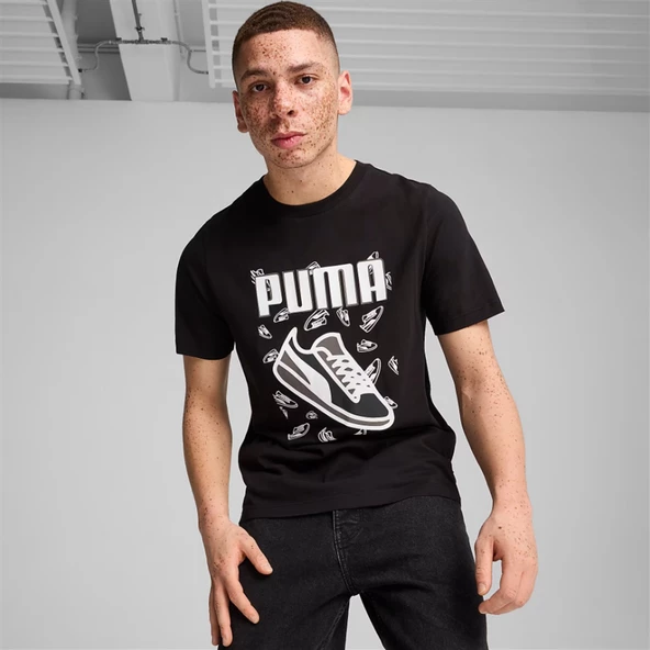 Puma Graphics Tee Siyah Erkek Tişört - 683209 01 ürün görseli 1
