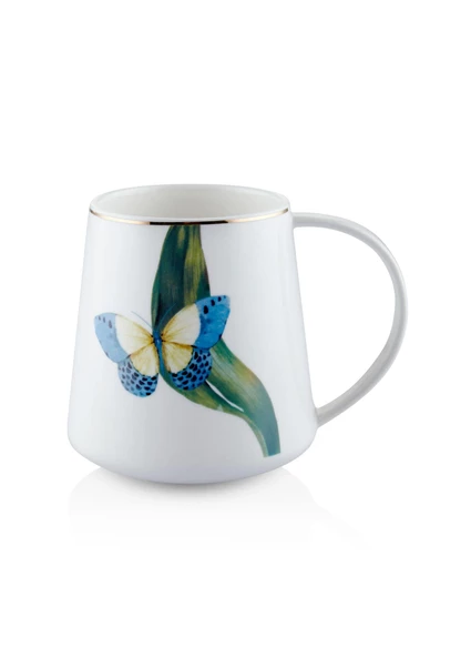 The Mia Folium Blue Porselen Kupa KPA0262 340 cc ürün görseli 1
