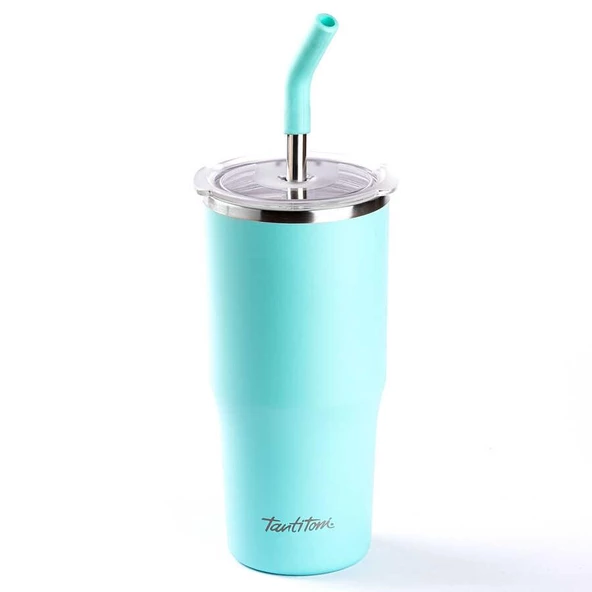 TANTİTONİ MAVİ 2 FONK. ÇİFT KATMANLI PİPETLİ TERMOS BARDAK 700 ML ürün görseli 1