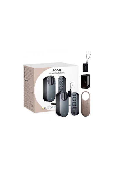 aqara   Akıllı Kapı Kilidi U200 Kit - Siyah EL-D02D-B (Apple Home - Matter Destekli) ürün görseli 1