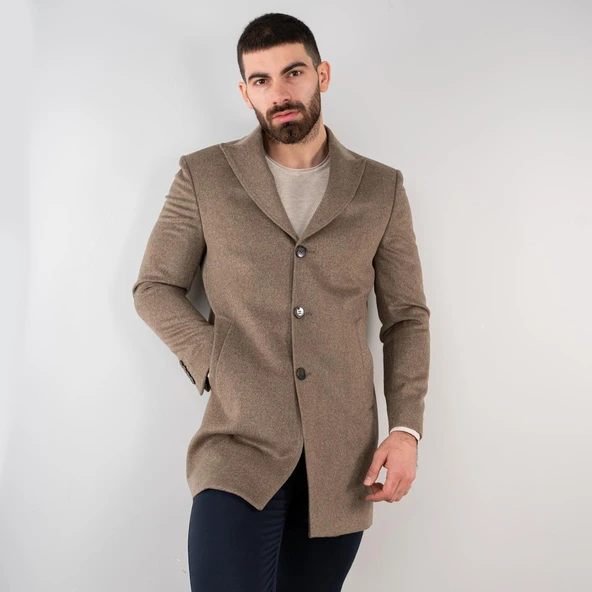 SİR REGULAR FİT ERKEK KAŞE KABAN - Resim 3