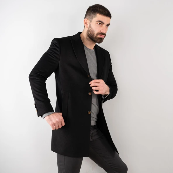 SİR REGULAR FİT ERKEK KAŞE KABAN - Resim 11