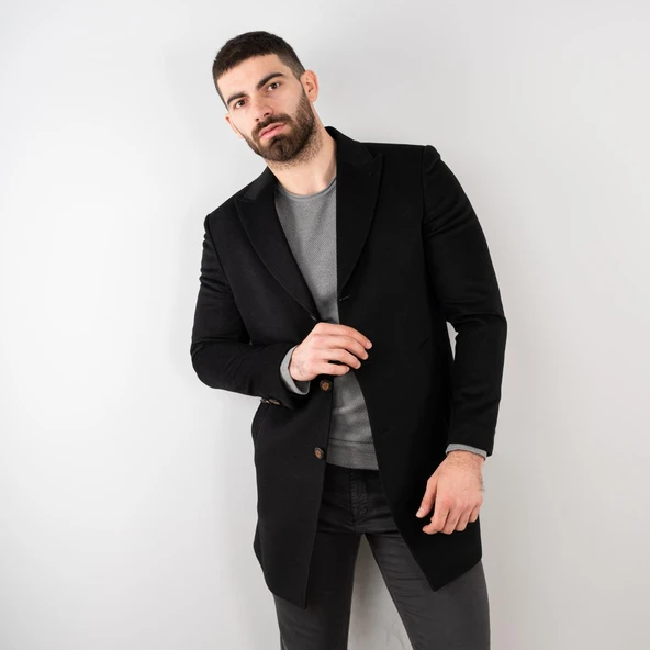 SİR REGULAR FİT ERKEK KAŞE KABAN - Resim 10