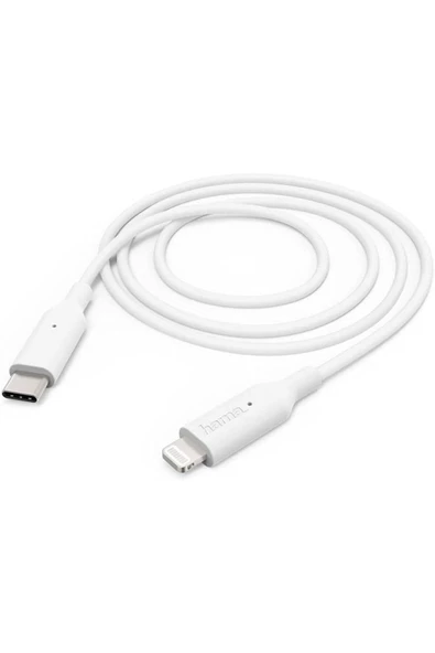 Hama   Usb-c - Lightning Kablo, 1m, Beyaz ürün görseli 1