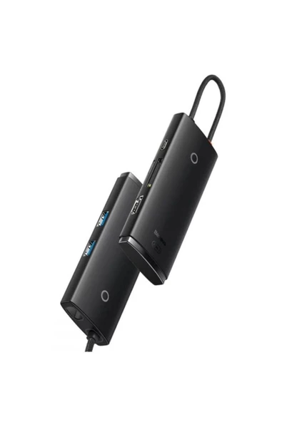 Memo   Baseus Lite Series 6 Portlu 100w Type-c + Pd Hub Adaptör Çoklayıcı Siyah ürün görseli 1