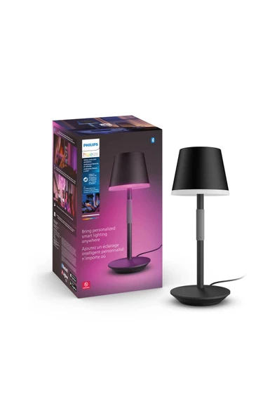 Philips Hue GO Belle Taşınabilir Masa Lambası Siyah ürün görseli 1