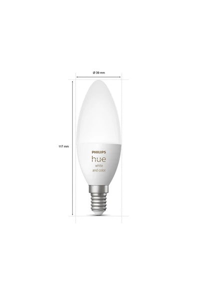 Philips   HueWCA 5.3W E14 Renkli Akıllı Ampul B39 - Resim 3