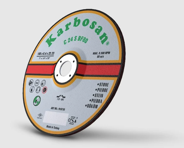 Karbosan 180 x 8 x 22 Pik Döküm  (SC) Taşlama Diski ürün görseli 1