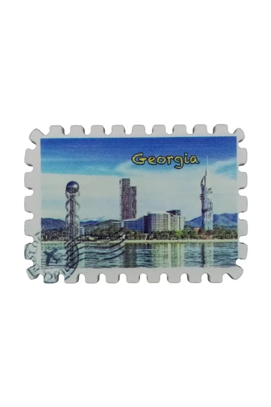 Gürcistan Temalı Pul Magnet - Resim 3