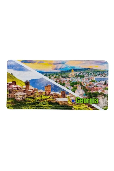 Gürcistan Temalı Plaka Magnet - Resim 3