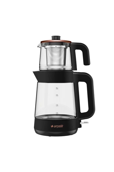 Arçelik Cm 6964 S Resital Siyah 1900 W Cam Demlikli Çay Makinesi ürün görseli 1