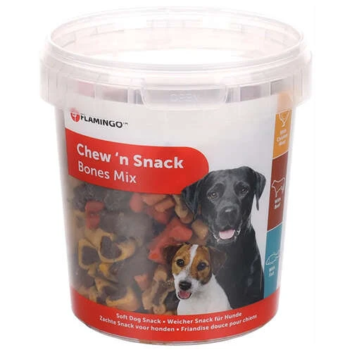 Flamingo Chew'n Snack Bones Karışık Tavuk Sığır Balık 500 Gr ürün görseli 1