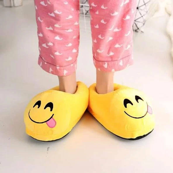 Peluş Emoji Terlik Panduf Ev Patiği ürün görseli 1