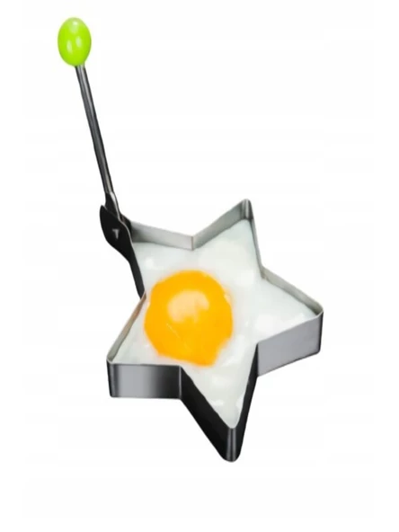Metalik Yıldız Şeklinde Metal Omlet Yumurta ve Krep Kalıpları ürün görseli 1