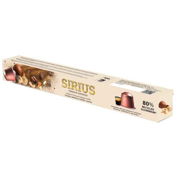 Sirius Premium Fındık Aromalı Kapsül Kahve (Nespresso Uyumlu) - 10 Adet ürün görseli 1
