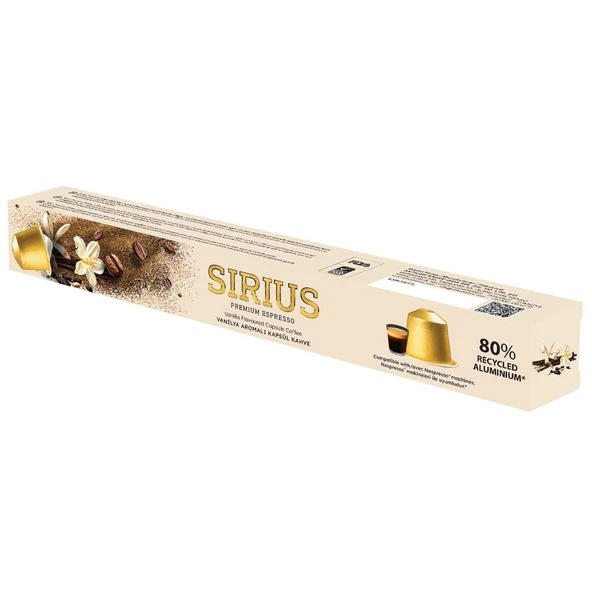 Sirius Premium Vanilya Aromalı Kapsül Kahve (Nespresso Uyumlu) - 10 Adet ürün görseli 1
