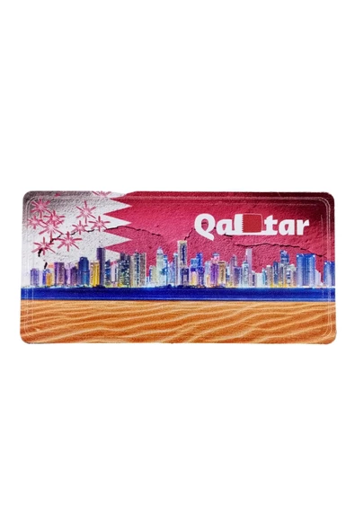 Katar Temalı Plaka Magnet - Resim 3