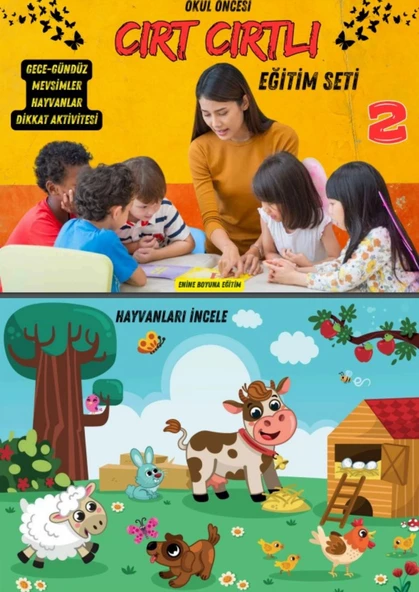 Okul Öncesi Cırt Cırtlı Eğitim Seti (2 Kitap) - Resim 2