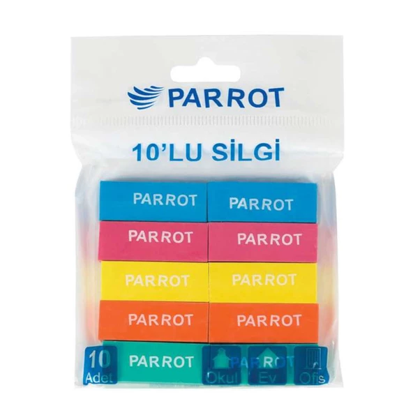 Parrot Silgi 10'lu Blister ürün görseli 1