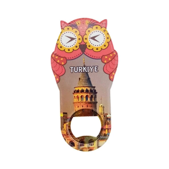 Türkiye Temalı Baykuş Magnet Kapak Açacak ürün görseli 1
