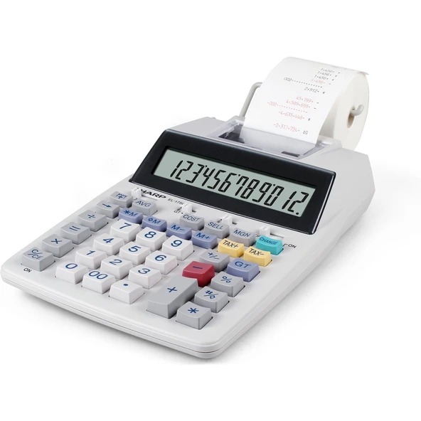 Sharp EL-1750V 12 Hane Şeritli Hesap Makinesi ürün görseli 1