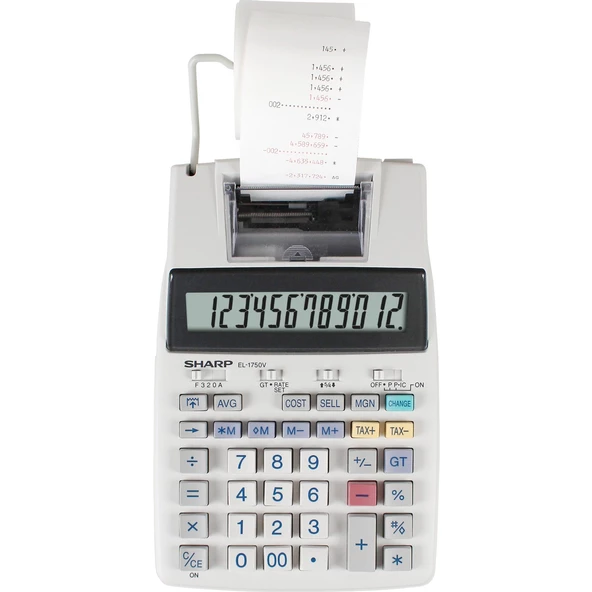 Sharp EL-1750V 12 Hane Şeritli Hesap Makinesi - Resim 3