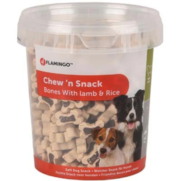 Flamingo Chewn Snack Bones Lamb Rice Kuzu Pirinçli Köpek Ödül 500 Gr. ürün görseli 1