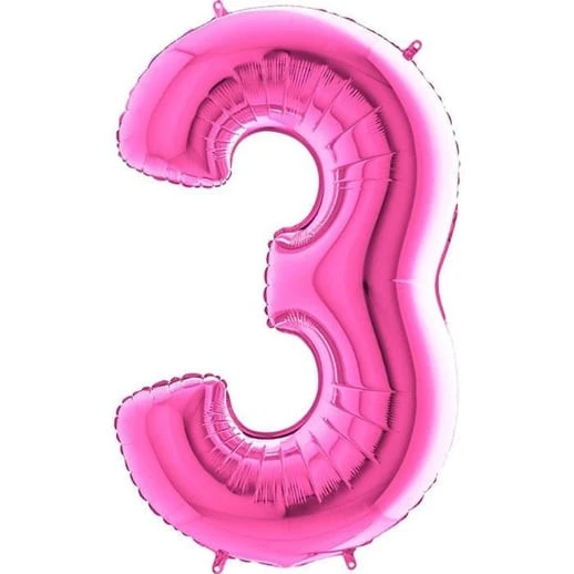 Benim Marifetlerim 3 Rakamı Pembe Folyo Balon 40 inch 90 cm ürün görseli 1