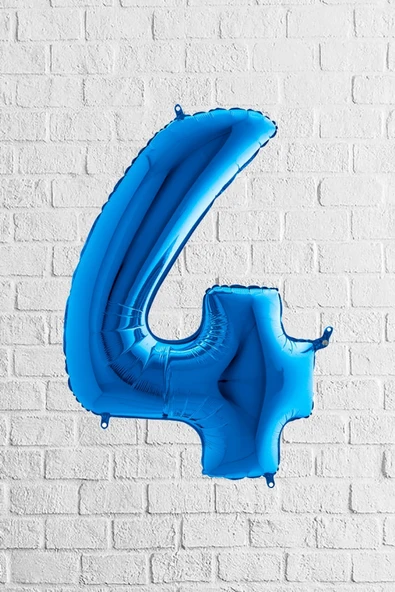 Benim Marifetlerim 4 Rakamı Mavi Folyo Balon 40 inch 90 cm ürün görseli 1