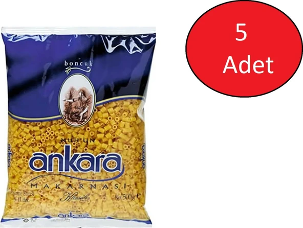Nuhun Ankara Boncuk Makarna 5 x 500 G ürün görseli 1