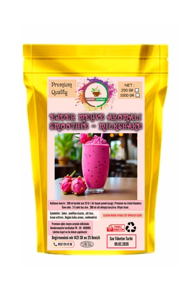 EJDER MEYVE AROMALI - Dragon Fruit - Milkshake & Smoothie - 1 Kg - Premium Quality ürün görseli 1