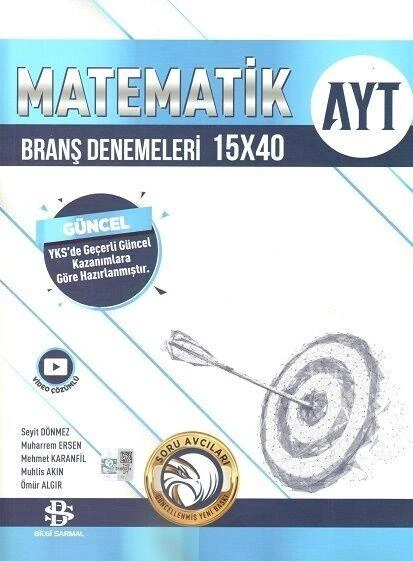 AYT Matematik 15 x 40 Branş Denemeleri Bilgi Sarmal Yayınları ürün görseli 1
