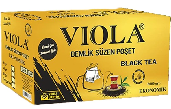 Viola Çay 6Kg - 30gr X 200 Adet Süzme Demleme Poşet Çay Demlik ürün görseli 1