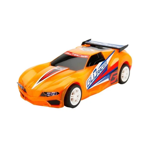 Topmaz Racing Sesli ve Işıklı Glo Racer Çek Bırak TURUNCU Araba 18 cm ürün görseli 1