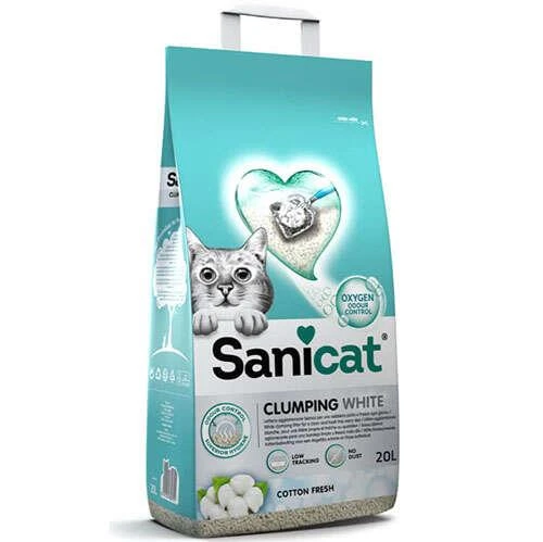 Sanicat Clumping White Kedi Kumu 20 Lt ürün görseli 1