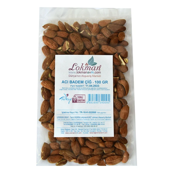 Acı Badem Çiğ Doğal 100 Gr Paket - Resim 2