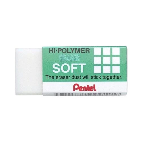 PENTEL SILGI HI-POLYMER ZES-05 SOFT BEYAZ KUCUK ürün görseli 1