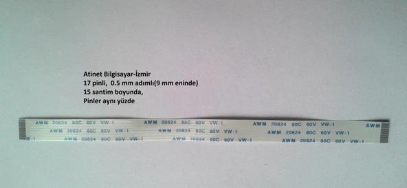 Awm 20624 80C 60V Vw-1 Flex Kablo 17 Pin 15Cm 17-0.5-15A ürün görseli 1